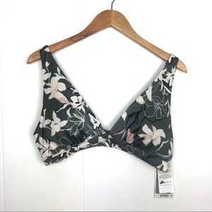 NWT ATHLETA AQUALUXE WILDFLOWER PLUNGE BIKINI TOP